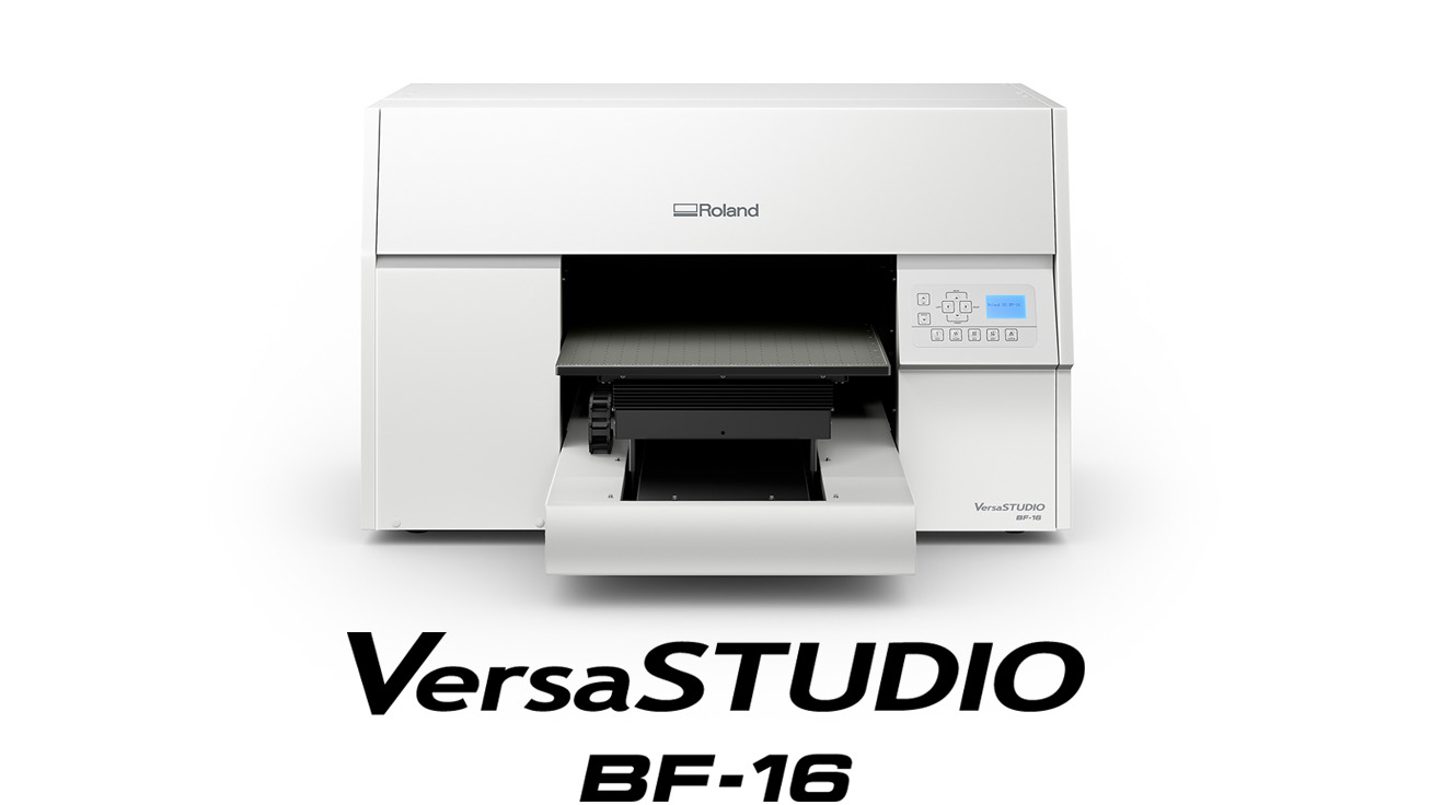 生産性とコストパフォーマンスに優れたデスクトップUVプリンター「VersaSTUDIO BF-16」新登場